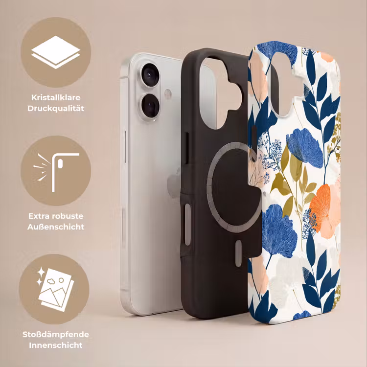 Bloemen - Botanisch - Kleurrijk Toughcase MagSafe Apple iPhone 17 klein 1017 -USP_Lagen_DE