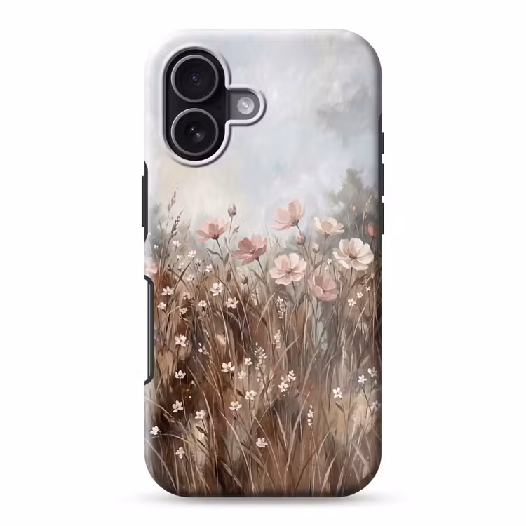 Bloemen - Botanisch - Schilderij - Pastel - Rustiek Toughcase MagSafe Apple iPhone 17 klein -3d