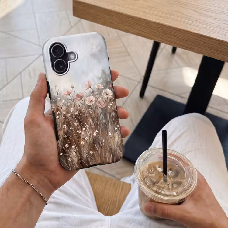 Bloemen - Botanisch - Schilderij - Pastel - Rustiek Toughcase MagSafe Apple iPhone 17 klein -Sfeer1M