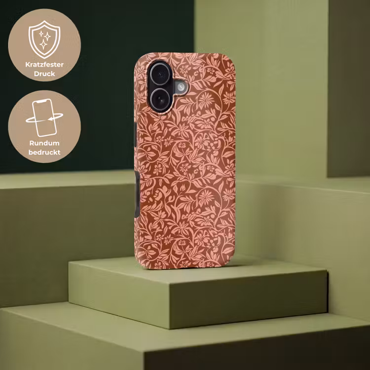 Bloemen - Print - Roze Toughcase MagSafe Apple iPhone 17 klein 1017 -USP_PrintM_DE
