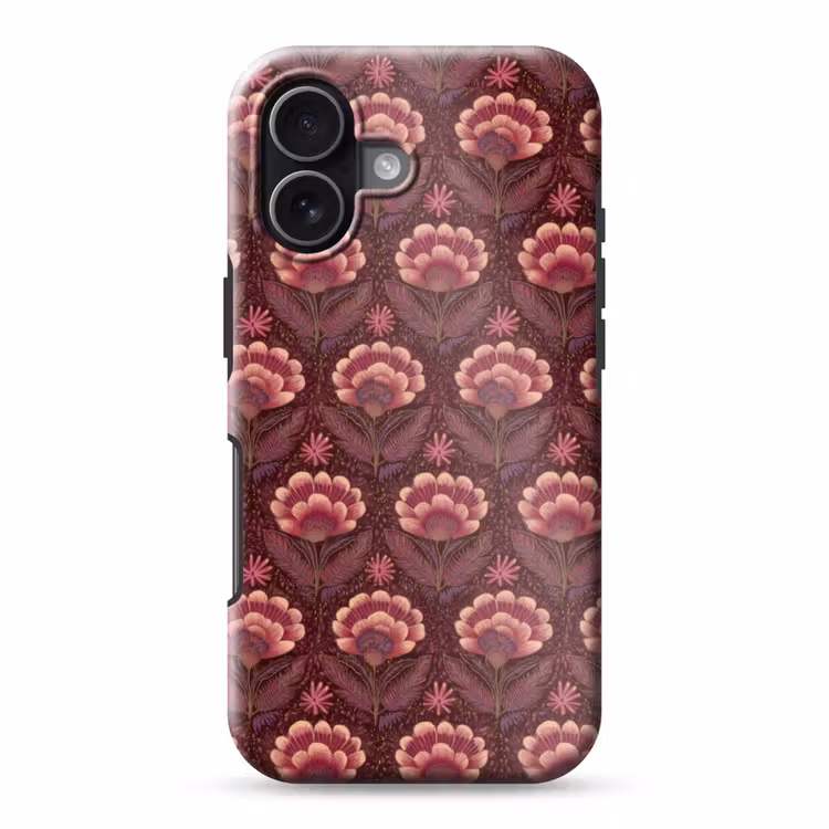 Bloemen - Waaier - Paars Toughcase MagSafe Apple iPhone 17 klein 1017 -3d