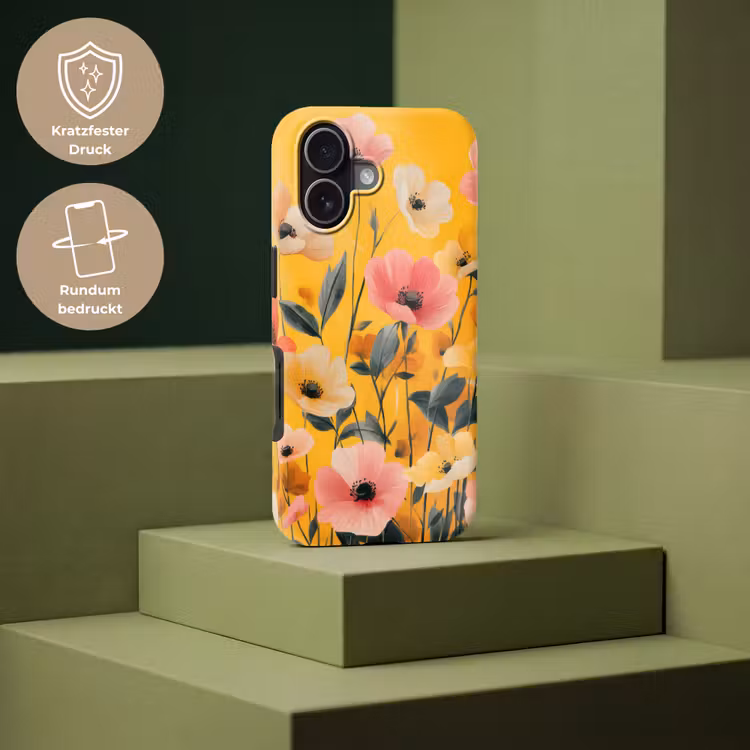 Bloemen - Veld - Geel Toughcase MagSafe Apple iPhone 17 klein -USP_PrintM_DE