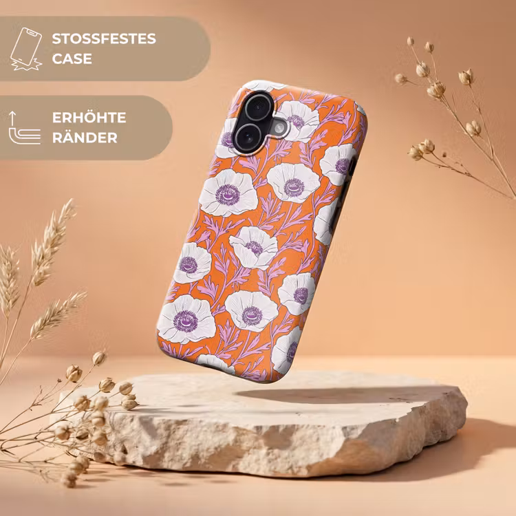 Bloemen - Grafisch - Oranje Toughcase MagSafe Apple iPhone 17 klein 1017 -USP_RandenV_DE