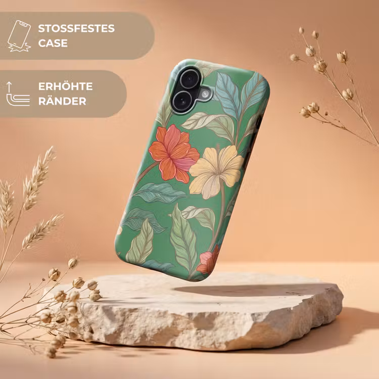 Handyhülle Toughcase - Blumen – Grün – Illustration - Bloemen - Groen - Illustratie Toughcase MagSafe Apple iPhone 17 klein
