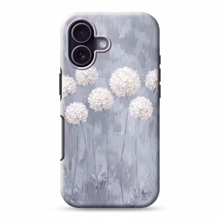 Bloemen - Illustratie - Blauw Toughcase MagSafe Apple iPhone 17 klein -3d