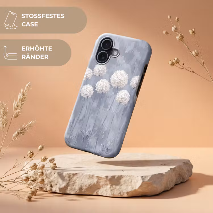 Bloemen - Illustratie - Blauw Toughcase MagSafe Apple iPhone 17 klein -USP_RandenV_DE