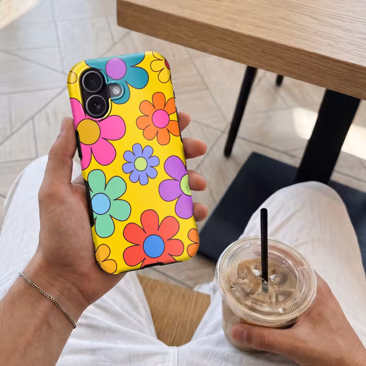 Bloemen - Illustratie - Kleurrijk Toughcase MagSafe Apple iPhone 17 klein -Sfeer1M