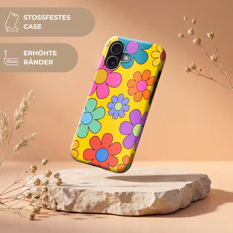 Bloemen - Illustratie - Kleurrijk Toughcase MagSafe Apple iPhone 17 klein -USP_RandenV_DE