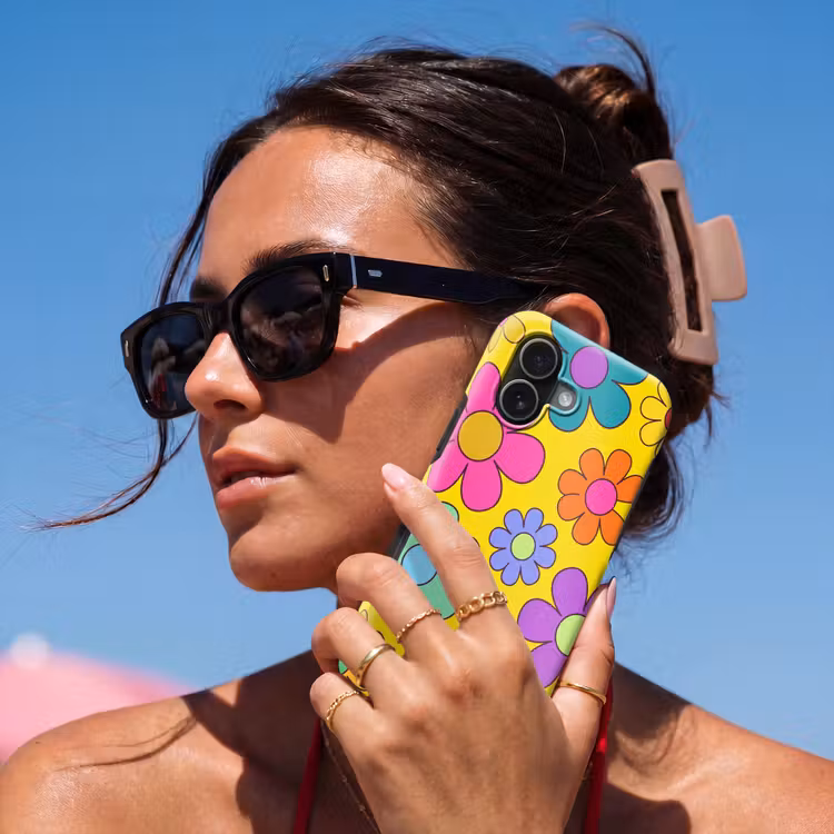 Bloemen - Illustratie - Kleurrijk Toughcase MagSafe Apple iPhone 17 klein -Sfeer2V