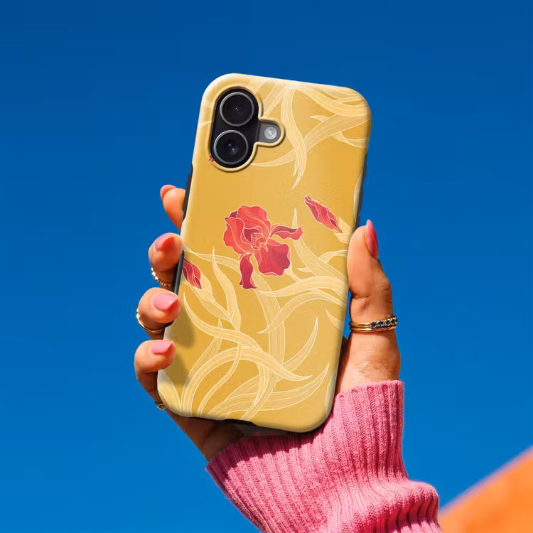 Handyhülle Toughcase - Blumen – Illustration – Rot - Bloemen - Illustratie - Rood Toughcase MagSafe Apple iPhone 17 klein