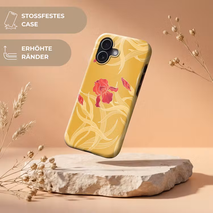 Handyhülle Toughcase - Blumen – Illustration – Rot - Bloemen - Illustratie - Rood Toughcase MagSafe Apple iPhone 17 klein