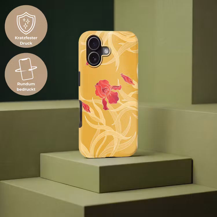 Handyhülle Toughcase - Blumen – Illustration – Rot - Bloemen - Illustratie - Rood Toughcase MagSafe Apple iPhone 17 klein