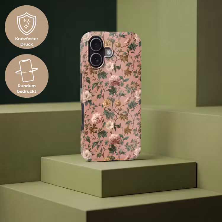Bloemen - Klassiek - Roze Toughcase MagSafe Apple iPhone 17 klein 1017 -USP_PrintM_DE