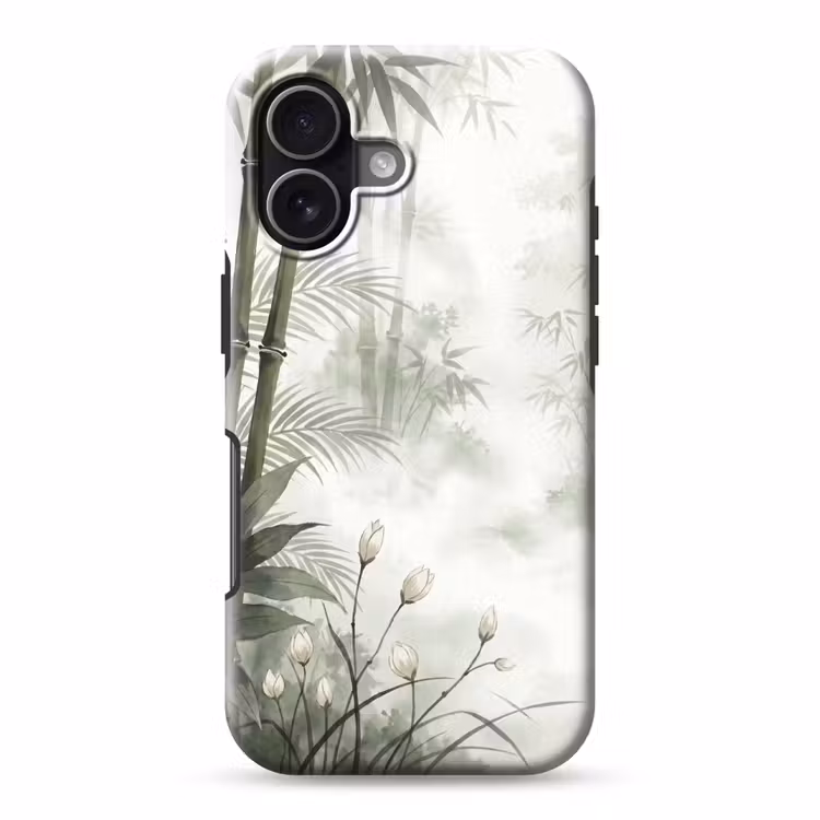 Bloemen - Knop - Tuin - Illustratie - Wit Toughcase MagSafe Apple iPhone 17 klein -3d