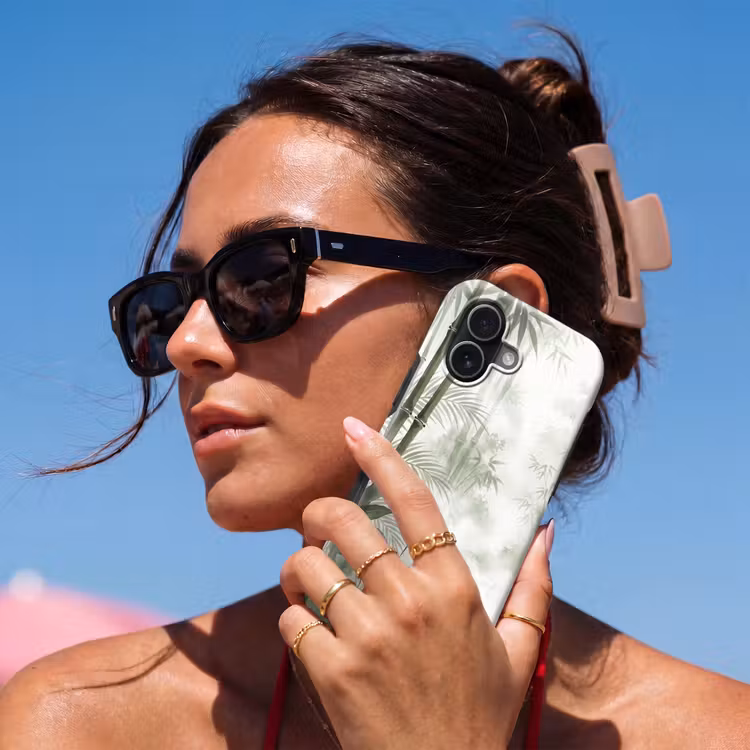 Bloemen - Knop - Tuin - Illustratie - Wit Toughcase MagSafe Apple iPhone 17 klein -Sfeer2V