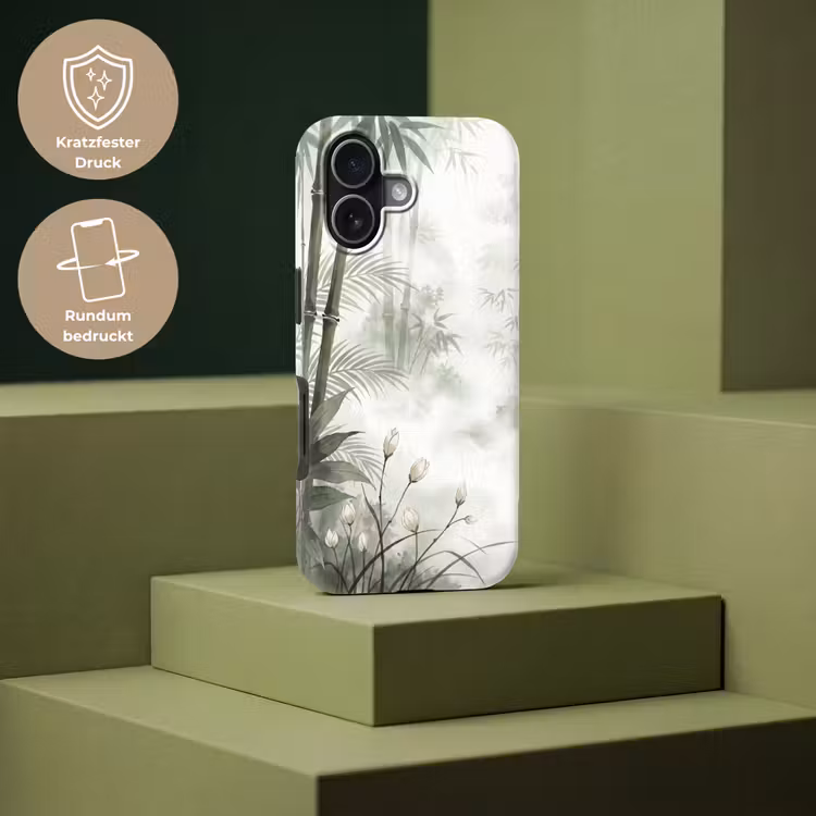 Bloemen - Knop - Tuin - Illustratie - Wit Toughcase MagSafe Apple iPhone 17 klein -USP_PrintM_DE