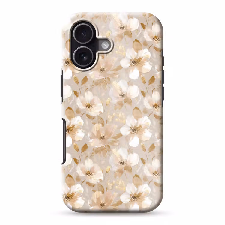 Bloemen - artistiek - Goud Toughcase MagSafe Apple iPhone 17 klein 1017 -3d
