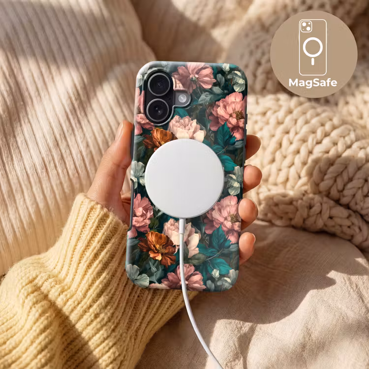 Bloemen - Schilderachtig - Patroon - Roze Toughcase MagSafe Apple iPhone 17 klein 1017 -USP_MagsafeV