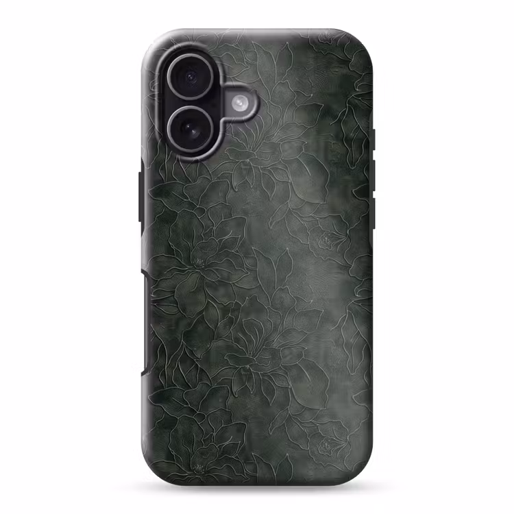 Bloemen - Lijnen - Groen Toughcase MagSafe Apple iPhone 17 klein 1017 -3d