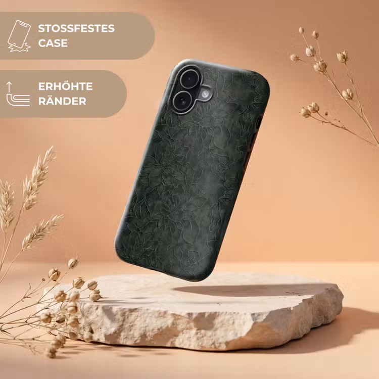 Bloemen - Lijnen - Groen Toughcase MagSafe Apple iPhone 17 klein 1017 -USP_RandenV_DE