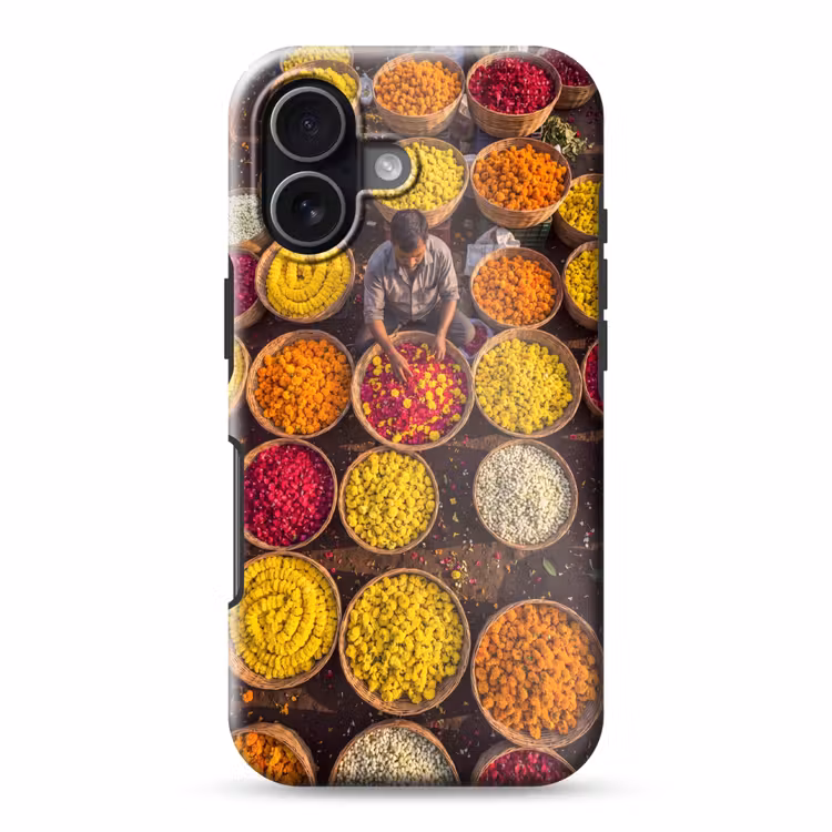 Handyhülle Toughcase - Blumen – Markt – Bunt - Bloemen - Markt - Kleurrijk Toughcase MagSafe Apple iPhone 17 klein