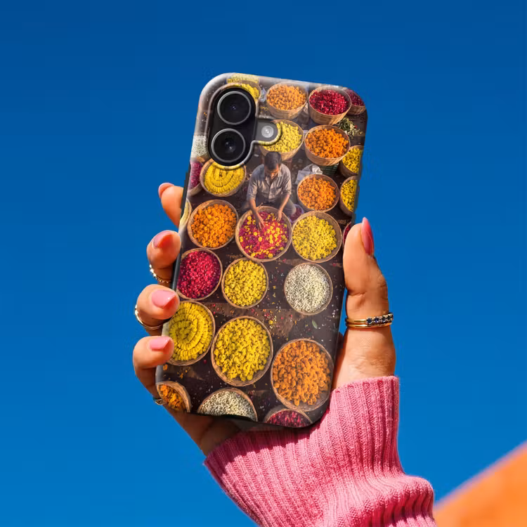 Handyhülle Toughcase - Blumen – Markt – Bunt - Bloemen - Markt - Kleurrijk Toughcase MagSafe Apple iPhone 17 klein