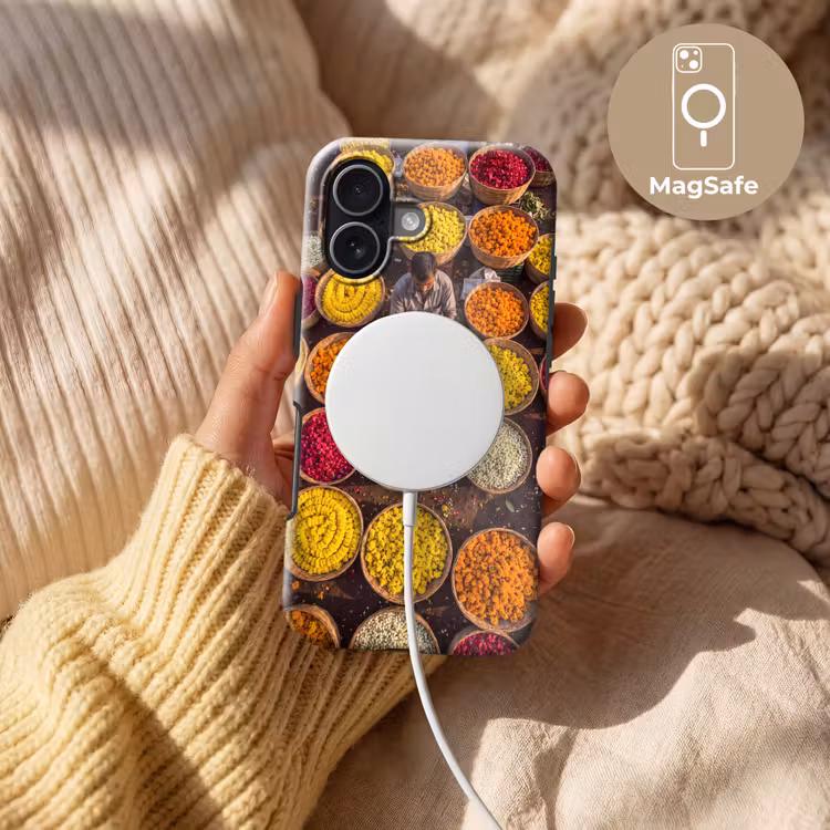 Handyhülle Toughcase - Blumen – Markt – Bunt - Bloemen - Markt - Kleurrijk Toughcase MagSafe Apple iPhone 17 klein