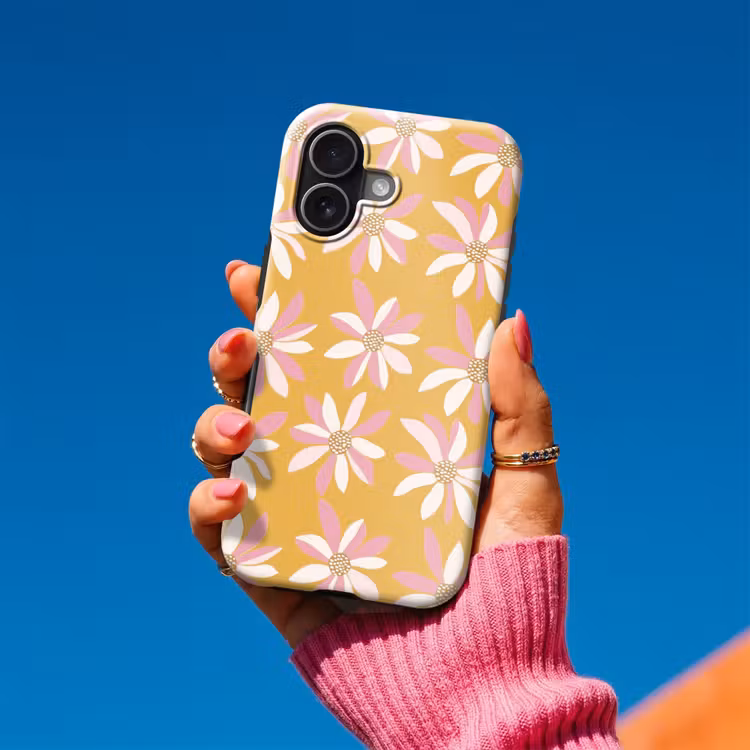 Bloemen - Modern - Geel Toughcase MagSafe Apple iPhone 17 klein 1017 -Sfeer1V
