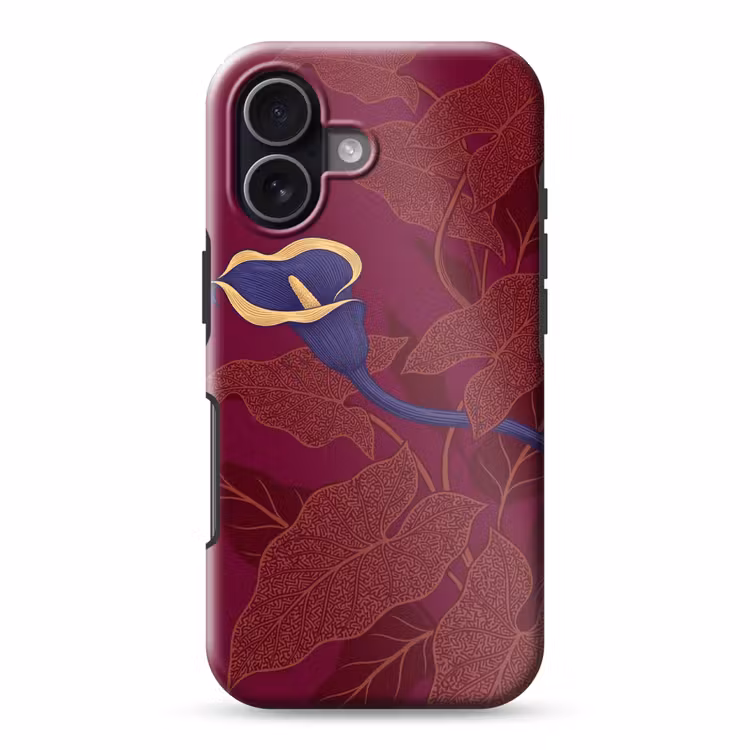 Handyhülle Toughcase - Blumen – Modern – Lila - Bloemen - Modern - Paars Toughcase MagSafe Apple iPhone 17 klein