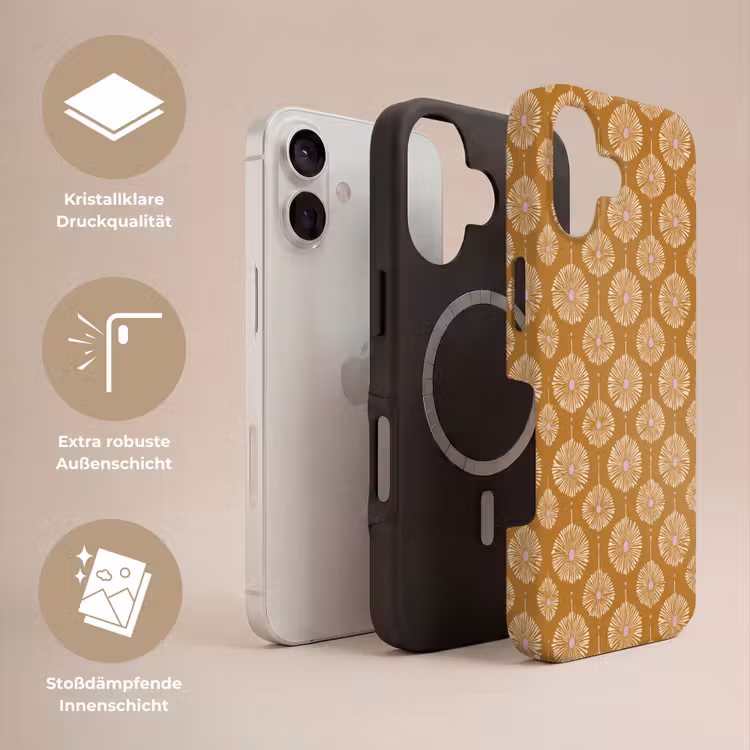 Bloemen - Modern - Oker Toughcase MagSafe Apple iPhone 17 klein 1017 -USP_Lagen_DE