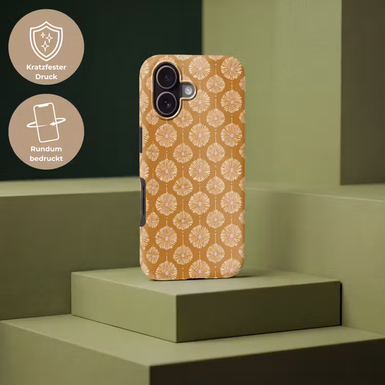 Bloemen - Modern - Oker Toughcase MagSafe Apple iPhone 17 klein 1017 -USP_PrintM_DE