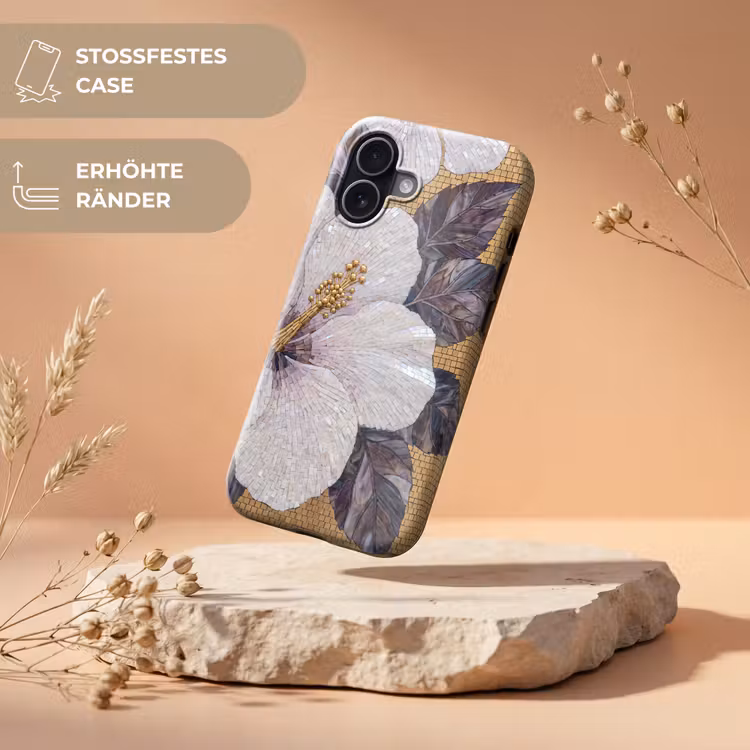 Bloemen - Mozaïek - Kunst - Modern - Goud Toughcase MagSafe Apple iPhone 17 klein -USP_RandenV_DE