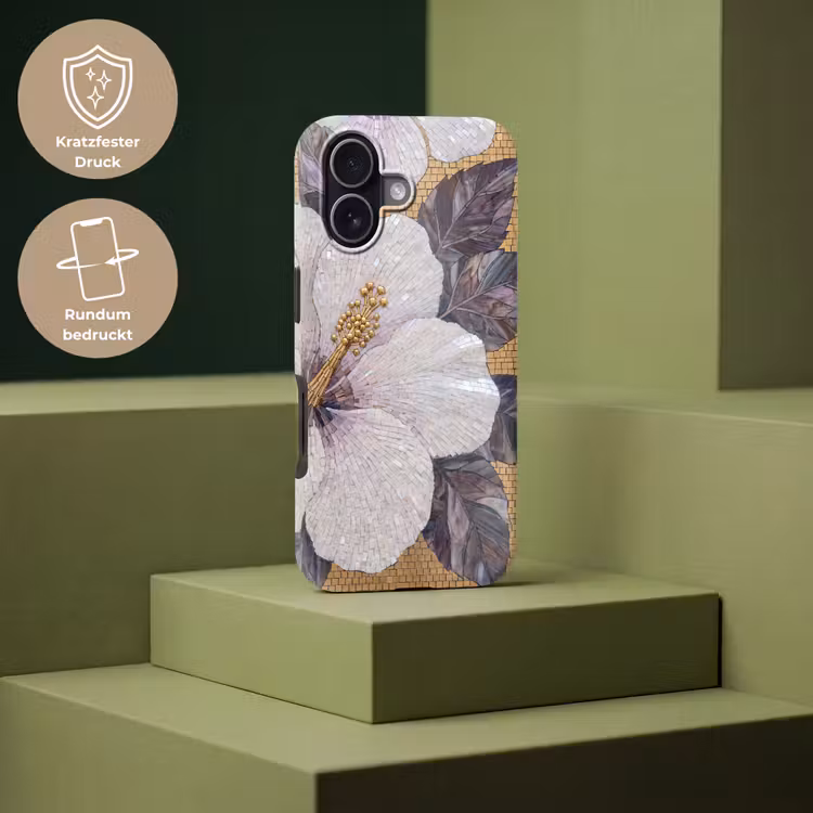 Bloemen - Mozaïek - Kunst - Modern - Goud Toughcase MagSafe Apple iPhone 17 klein -USP_PrintM_DE