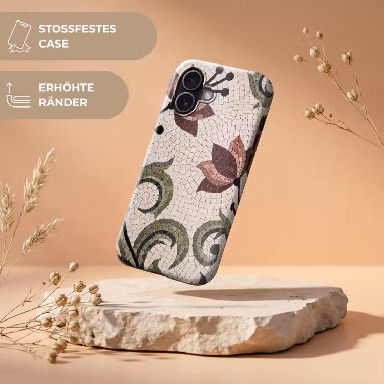 Bloemen - Mozaïek - Patroon - Abstract - Groen Toughcase MagSafe Apple iPhone 17 klein -USP_RandenV_DE