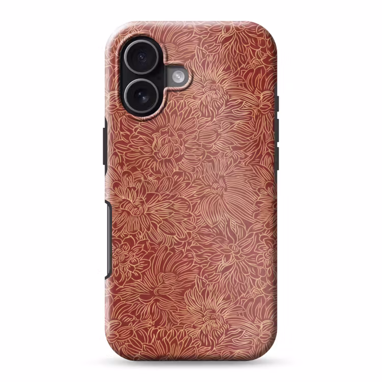 Bloemen - Motief - Rood Toughcase MagSafe Apple iPhone 17 klein 1017 -3d