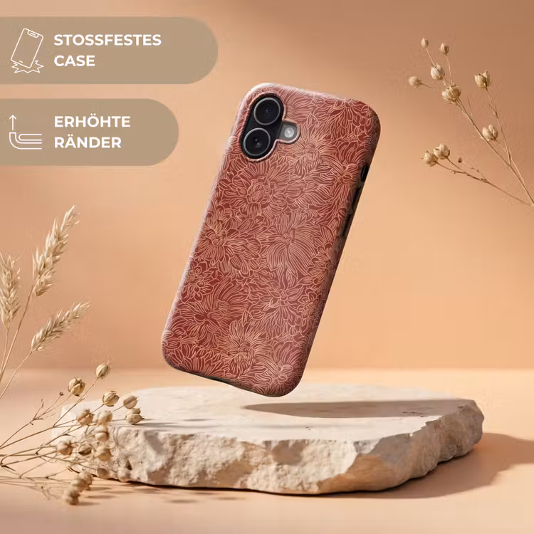 Bloemen - Motief - Rood Toughcase MagSafe Apple iPhone 17 klein 1017 -USP_RandenV_DE