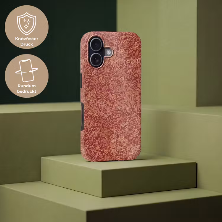 Bloemen - Motief - Rood Toughcase MagSafe Apple iPhone 17 klein 1017 -USP_PrintM_DE
