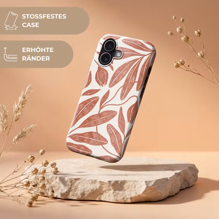 Bloemen - Patroon - Modern - Natuur - Bruin Toughcase MagSafe Apple iPhone 17 klein -USP_RandenV_DE