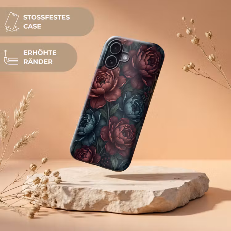 Bloemen - Patroon - Natuur - Klassiek - Donker Toughcase MagSafe Apple iPhone 17 klein -USP_RandenV_DE
