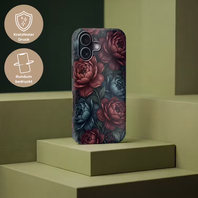 Bloemen - Patroon - Natuur - Klassiek - Donker Toughcase MagSafe Apple iPhone 17 klein -USP_PrintM_DE