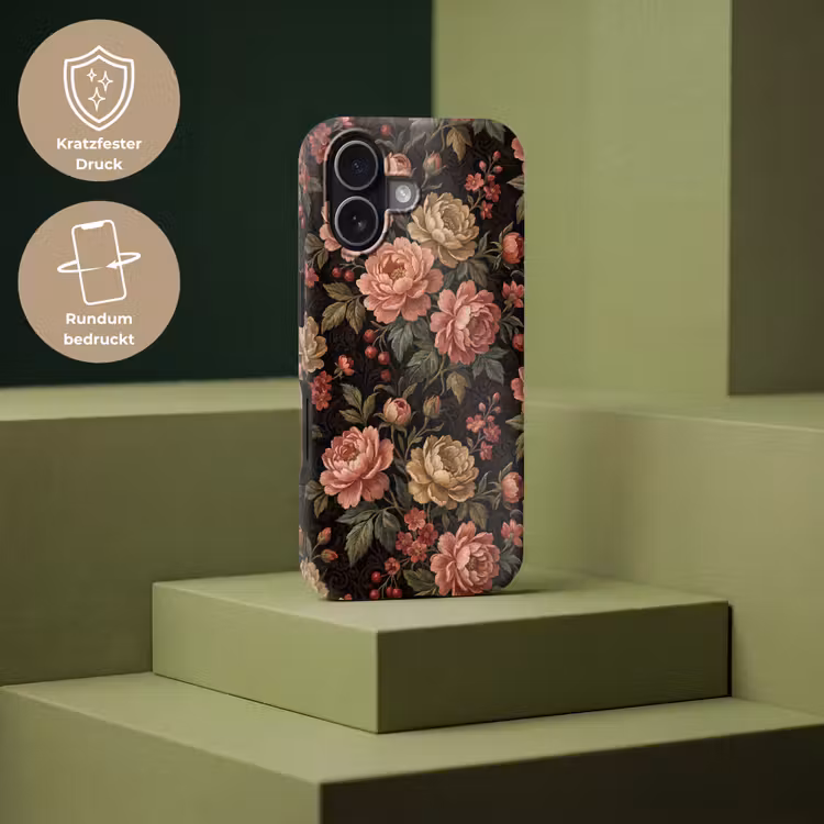 Bloemen - Patroon - Natuur - Vintage - Roze Toughcase MagSafe Apple iPhone 17 klein -USP_PrintM_DE