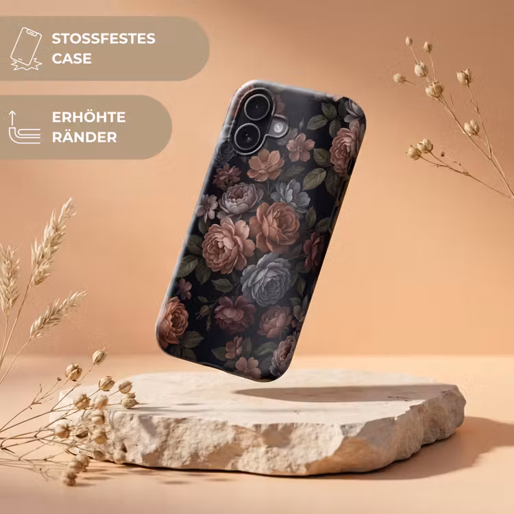 Bloemen - Patroon - Vintage - Donker - Roze Toughcase MagSafe Apple iPhone 17 klein -USP_RandenV_DE