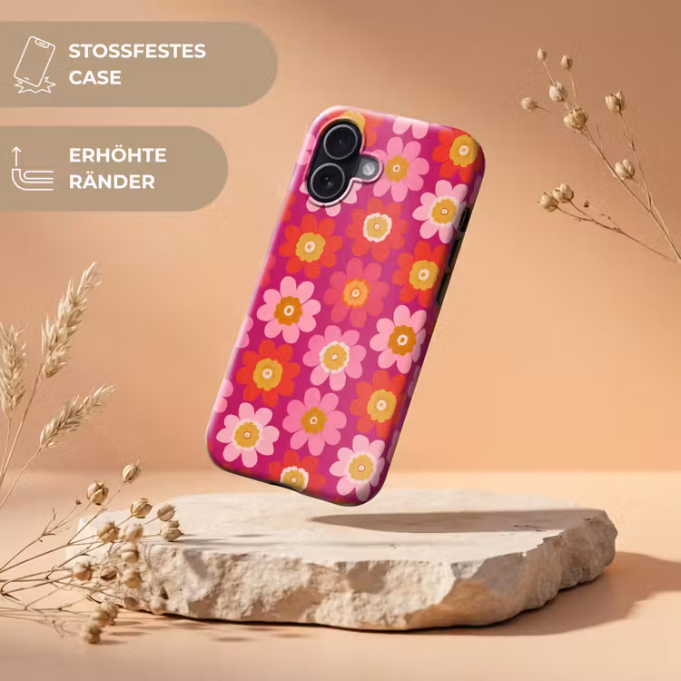 Bloemen - Retro - Kleurrijk Toughcase MagSafe Apple iPhone 17 klein 1017 -USP_RandenV_DE