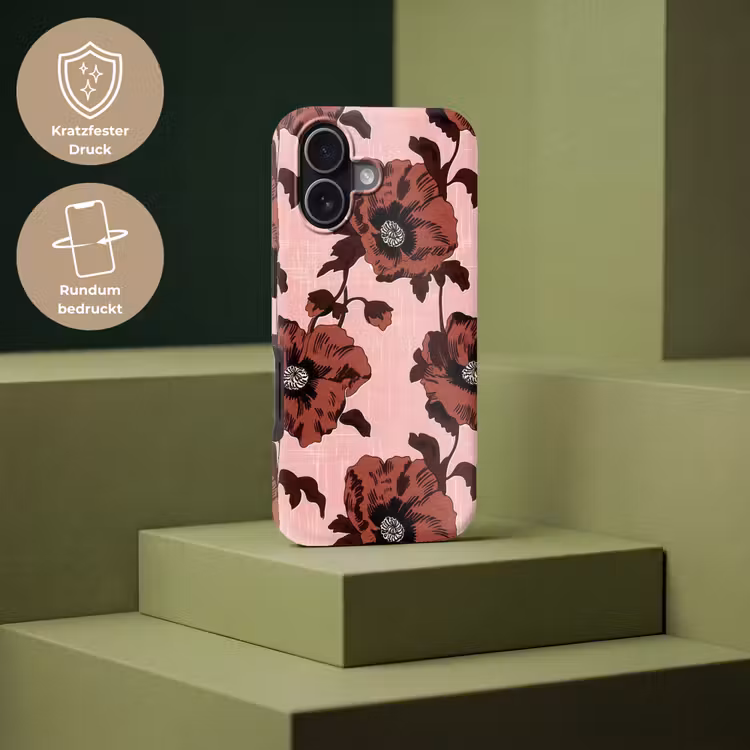 Bloemen - Retro - Rood Toughcase MagSafe Apple iPhone 17 klein 1017 -USP_PrintM_DE