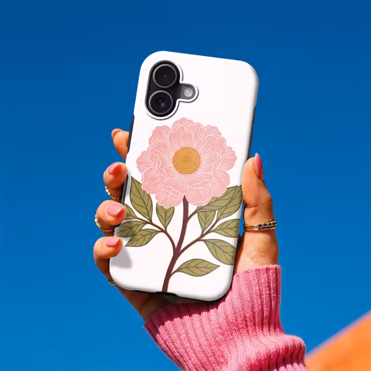 Handyhülle Toughcase - Blumen – Rosa – Illustration - Bloemen - Roze - Illustratie Toughcase MagSafe Apple iPhone 17 klein