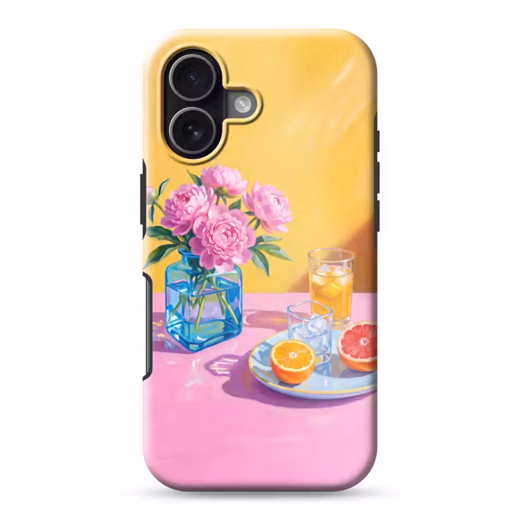 Handyhülle Toughcase - Blumen – Rosa – Modern - Bloemen - Roze - Modern Toughcase MagSafe Apple iPhone 17 klein