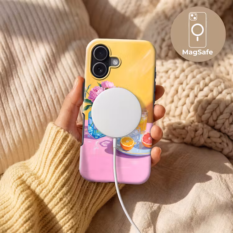 Handyhülle Toughcase - Blumen – Rosa – Modern - Bloemen - Roze - Modern Toughcase MagSafe Apple iPhone 17 klein