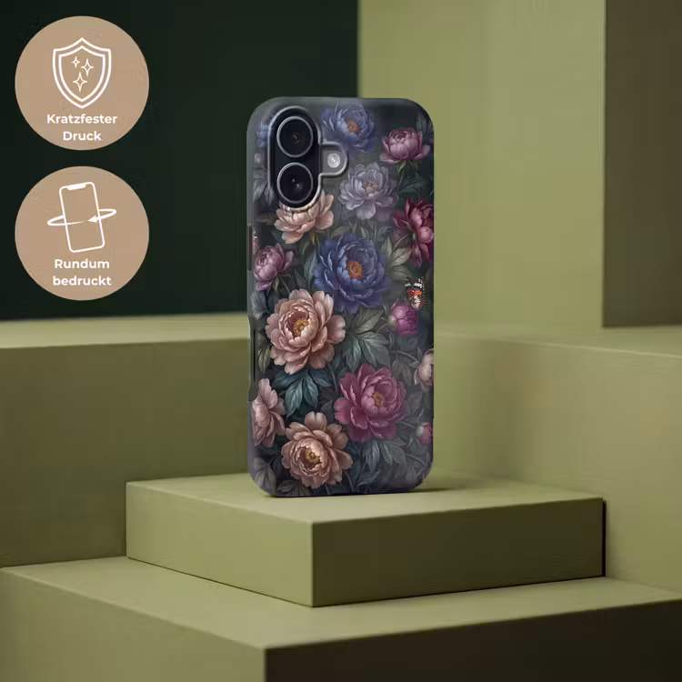 Bloemen - Vlinder - Natuur - Modern - Paars Toughcase MagSafe Apple iPhone 17 klein -USP_PrintM_DE