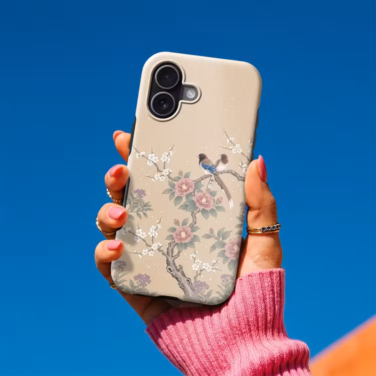 Bloemen - Vogels - Bloemen Toughcase MagSafe Apple iPhone 17 klein -Sfeer1V