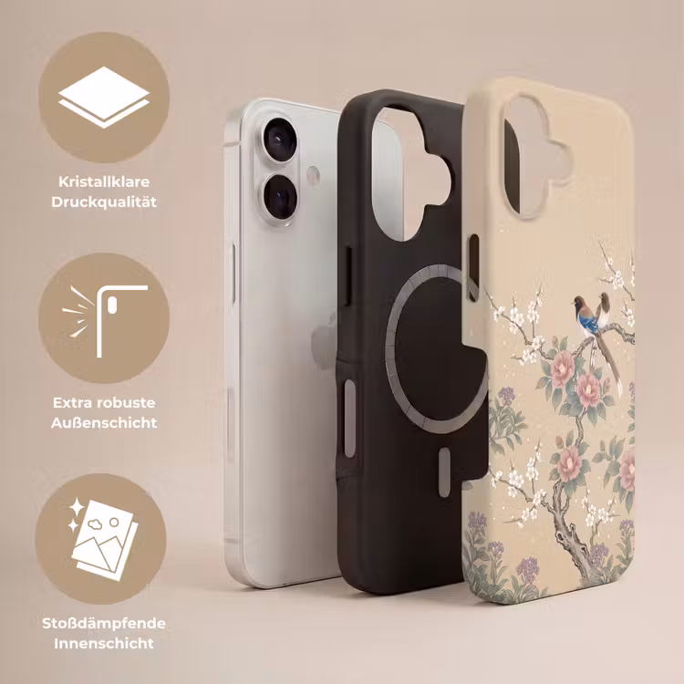 Bloemen - Vogels - Bloemen Toughcase MagSafe Apple iPhone 17 klein -USP_Lagen_DE